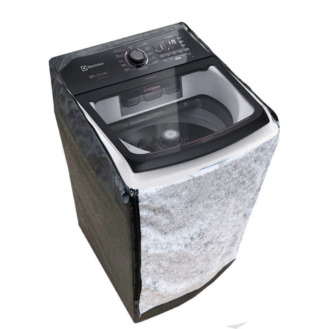 Capa Estampada Para Máquina de Lavar Electrolux 17 Kg Perfect Care Prata Com Vapor e Painel Touch (LEV17)