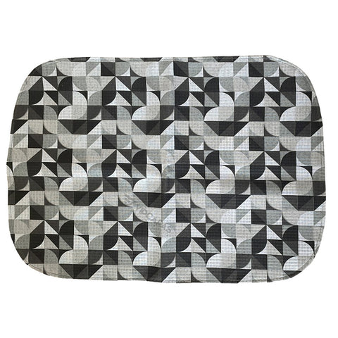 Tapete de Banheiro Emborrachado Oval Estampado