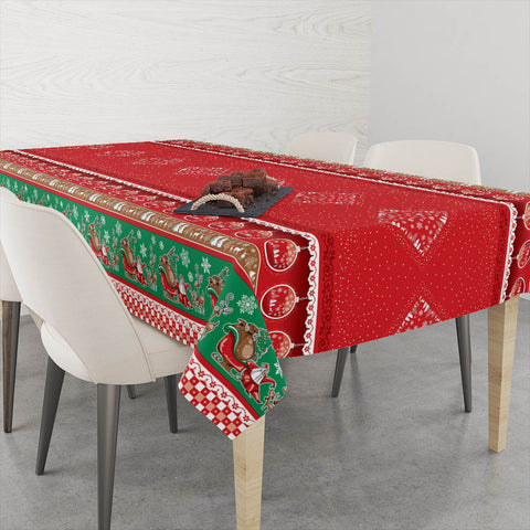 Toalha de Mesa Retangular Impermeável Térmica - Edição Natal